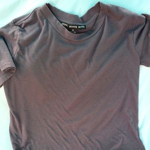 HYFVE Gray Short Sleeve Knit Cropped Tee size M